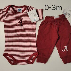 NWT 0-3m Alabama College Football Outfit